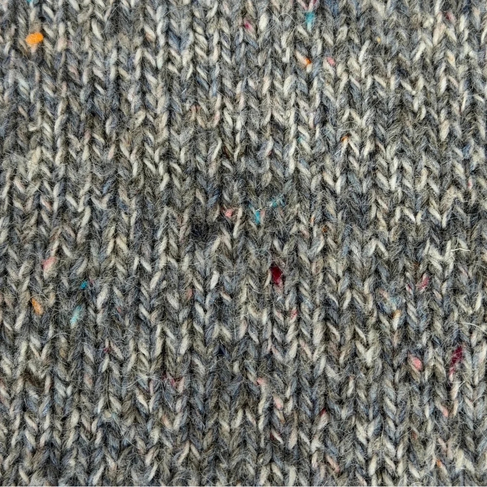 Victoria Dry Goods Wool Blend Vintage Sweater Men L Gray Cream Speckled USA Made - Picture 7 of 11